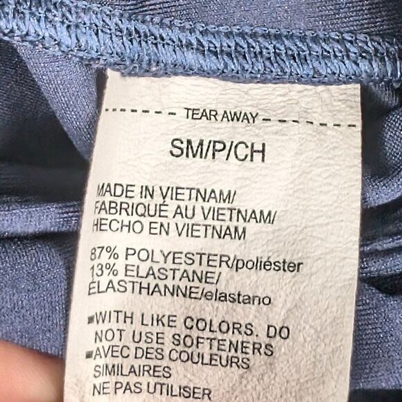 Under Armour Small HeatGear Compression Leggings Women Blue Training Workout - Picture 4 of 4